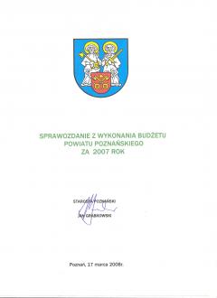Sprawozdanie z wykonania budżetu Powiatu Poznańskiego za 2007 rok