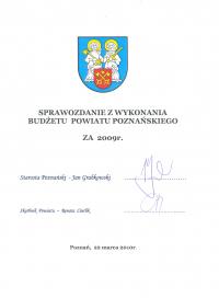Sprawozdanie z wykonania budżetu Powiatu Poznańskiego za 2009 rok